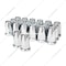 United Pacific 33Mm X 3-1/4 Chrome Plastic Tall Nut Covers With Flange - Push-On  20PK 10059 - alternate 1